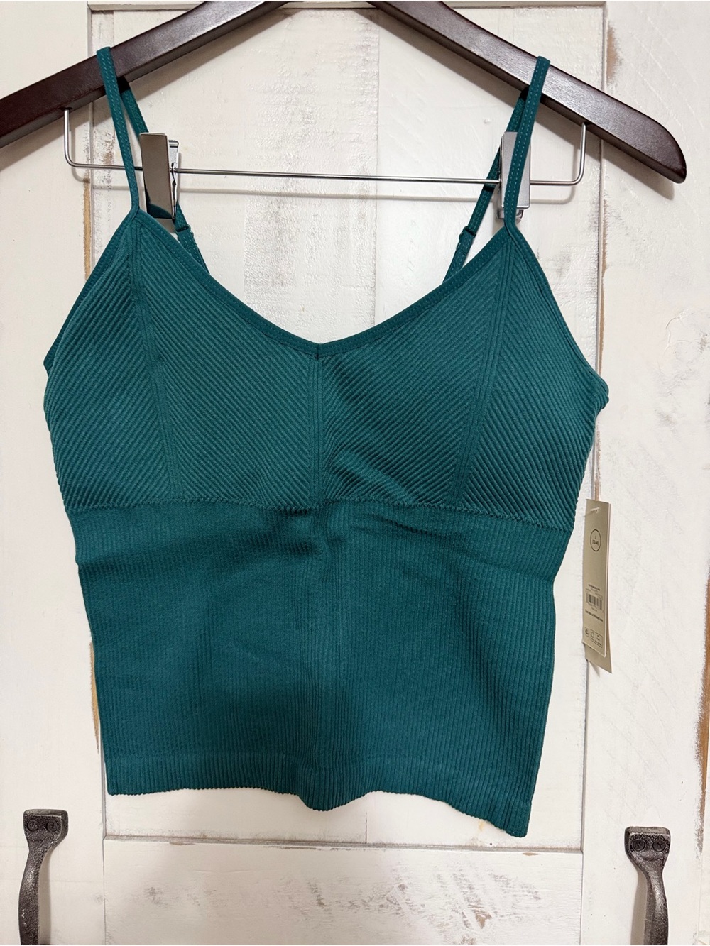 No Boundaries Teal Ribbed Cami Tank